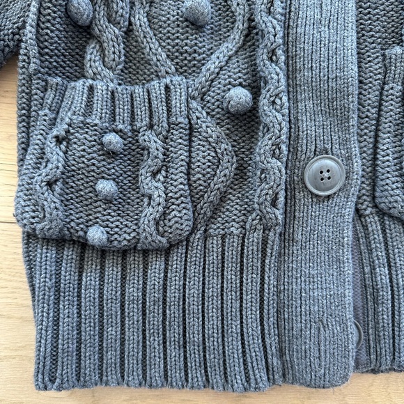 Stella McCartney Pom Pom Chunky Knit Cotton Cashmere Cardigan M/8 - Picture 5 of 7
